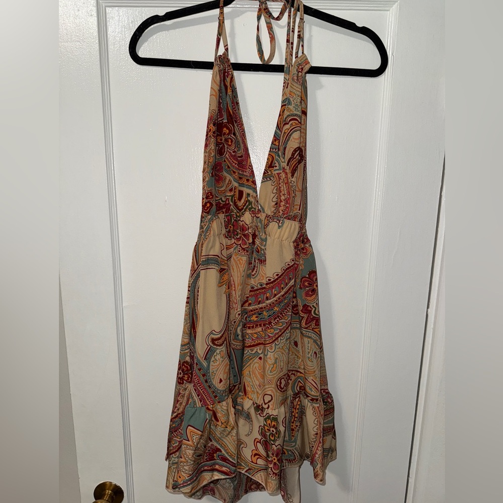 Paisley Halter Mini Dress
